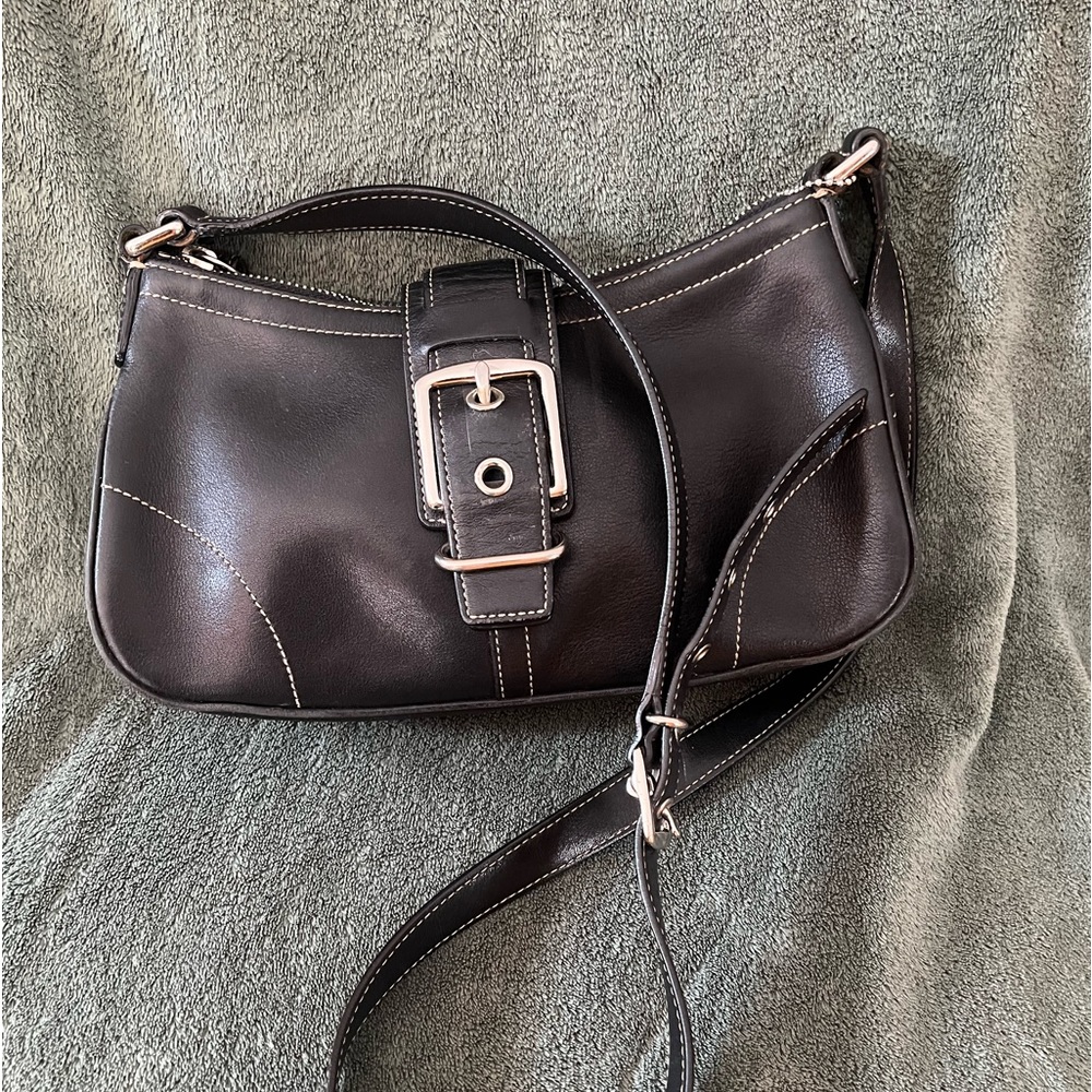 Coach Black Leather Shoulder Bag